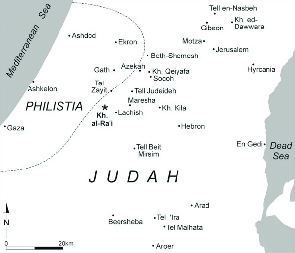 Philstia and Judah Map
